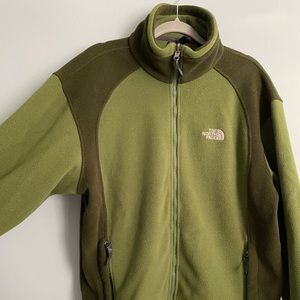 Green North Face Fleece Jacket Mens size Large
